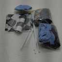 Race Balloon Garland Arch Kit, Dusty Blue Black Balloons with Checkered Balloons for Race Theme Birthday Party Decorations Baby Shower Party Supplies
