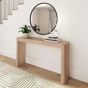 Plank+Beam Contour Console Table, 56 Inch, Solid Wood Sofa Table, Entryway Table for Hallway, Narrow Behind The Couch Table, Console Tables for Entryway, Living Room, Foyer, Easy Assembly, Blonde