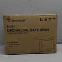 Bonsaii Safe Box with Key Lock, Steel Security Lock Box, 0.23 Cubic Feet, 9.06" W x 6.69" D x 6.69" H, Small Hidden Safe for Cash Jewelry