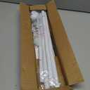 GXOACKJ Curtain Rods for windows 28-78 inch, 5/8 inch Decorative White Splicing Heavy Duty Metal Curtain Rod set with Brackets