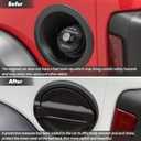 Fuel Filler Door Locking Gas Tank Cap Cover Compatible with 2018 2019 2020 2021 2022 2023 Jeep Wrangler JL & Unlimited Fuel Filler Door Cover