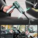 Saker Foldable Handheld Car Vacuum Cleaner Portable Cordless, 17000PA High Power Mini Vacuum Cleaner and Air Duster with Brushless Motor for Home,Cars,Office Cleaning HL133 Olive Green