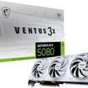 msi Gaming RTX 5080 16G Ventus 3X OC White Graphics Card (16GB GDDR7, 256-bit, Extreme Clock TBD MHz, DisplayPort x 3 2.1a, HDMI 2.1b, NVIDIA Blackwell Architecture)