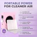 M - DustPro Cordless Rechargeable Nail Dust Collector | 45K RPM Powerful Suction | Ultra-Quiet Brushless Nail Vacuum with Reusable Filter | Professional & Home Salon Use (Pink)