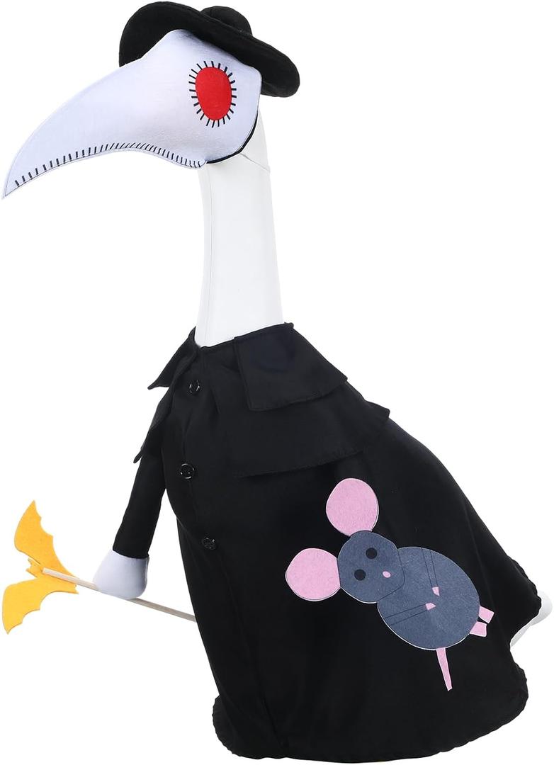 2 x Summer Porch Goose Outfits Porch Goose Accessories 80s 90s Hip Hop Costume Outfit Clothes for 23'' Cement Goose Statue