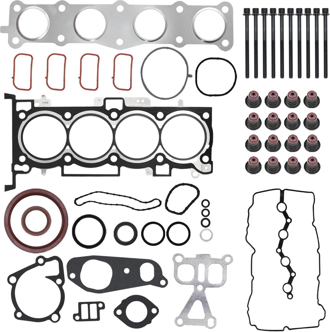 Engine Cylinder Head Gasket Set Kit with Bolts Fit for 2011-2015 Hyundai Sonata Santa Fe Sport Tucson for Kia Optima Sorento Sportage 2.4L 2359cc L4 DOHC Replace#HS54741B ES72465-1 HSHY24