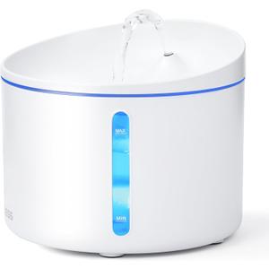 DOGNESS D06 Cat Water Fountain with Filter, Keep Water Fresh Automatic 3.2L Large Capacity Ultra Silent Removable Fresh Cat Water Dispenser for Dogs, Cats, Birds (White)