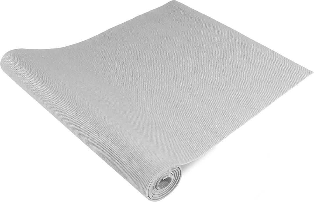 ProsourceFit Classic Yoga Mat 1/8 (3mm) Thick, Extra Long 72-Inch Lightweight Fitness Mat with Non-Slip Grip for Yoga, Pilates, Exercise (Grey)