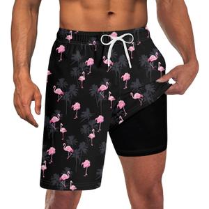 Goodstoworld Mens Swim Trunks with Compression Liner 9'' Inseam Quick Dry Swimsuit Shorts M-3XL (XX-Large)