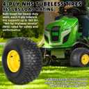 AR-PRO 20x8.00-8 Rear Tire and Wheel Assembly, 4-Ply Tubeless Turf Tire with 3/4" Borehole, 3.5" Offset Hub, 3/16" Keyway Compatible with John Deere Riding Lawn Mowers & Garden Tractors