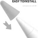 4 x 100 Pack Tips Cover for Apple Pencil 2nd Generation and 1st Gen and Apple Pencil Pro/USB-C Silicone Nibs Caps Writing Protection Accessories,Writing Anti-Slip Protective Case for Apple iPad Pencil (Grey)