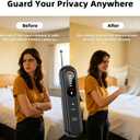 Anti-Spy Hidden Camera Detector 6-in-1, GPS Tracker & Bug Detector, RF Signal Scanner, Rechargeable Privacy Protector for Travel, Hotel, Home, Office & Car (Black)