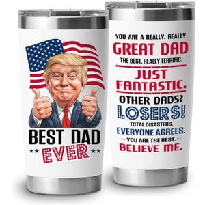Gifts for Dad from Daughter Son, Dad Birthday Gift, Birthday Gift for Him, Fathers Day Present Ideas for Men Husband, Best Dad Ever Gifts - 20 Oz Tumbler