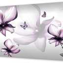 Muolunna BK06562 Purple Magnolia with Butterfly Flower Canvas Wall Art Picture 1 Panel 3D Wallpaper Modern Art Prints Painting for Bedroom Modern Office Wall Decor Artwork (48L" x 24W")