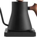 Fellow Stagg EKG Pro Electric Gooseneck Kettle - Pour-Over Coffee and Tea, Quick Heating, Precise Temperature Control, Scheduling, Built-in Brew Timer, Matte Black with Walnut Wood Handle, 0.9 Liter