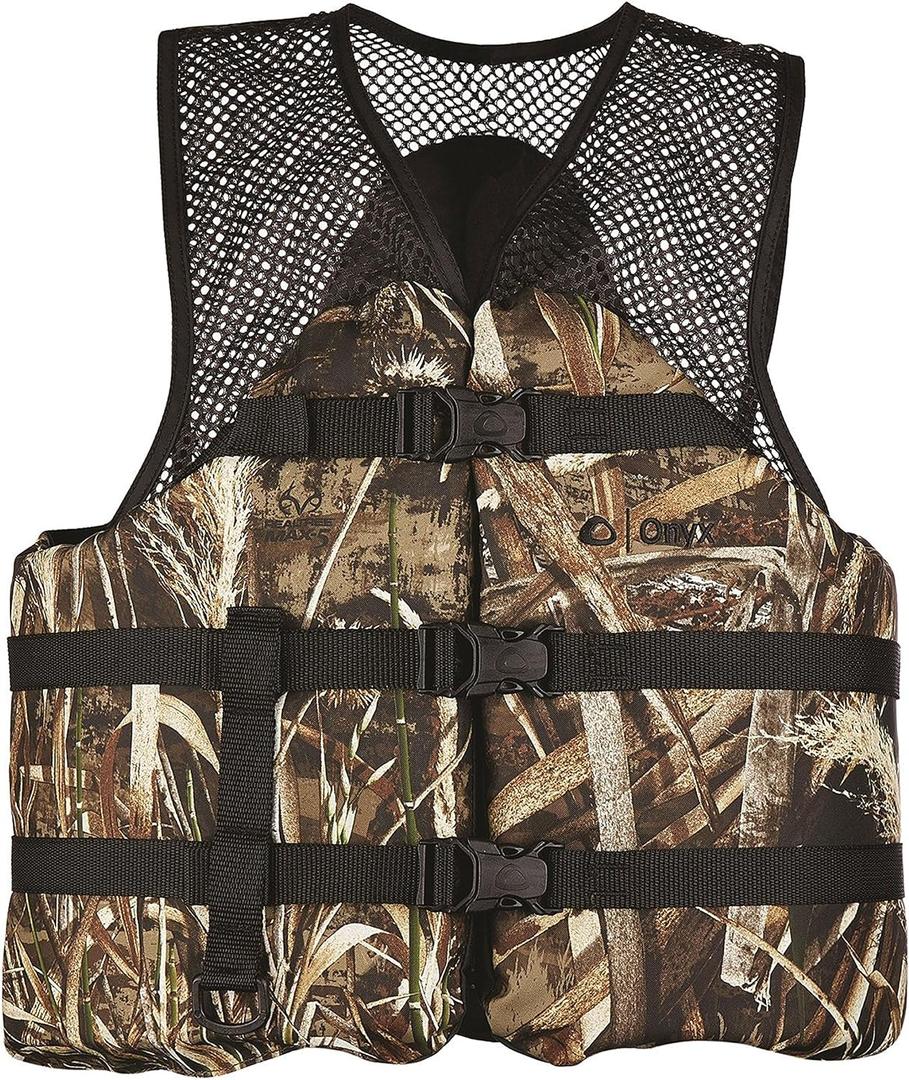 Onyx Mesh Classic Sport USCG Approved Life Jacket for Boating, Fishing, Hunting, Medium