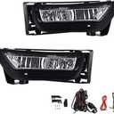 Driving Fog Lights Lamps Replacement for Honda Accord 2013 2014 2015 4-door Sedan with H11 12V 55W Halogen Bulbs HO2593132 HO2592132 (Clear Lens)