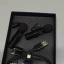 PQRQP Mini Microphone for iPhone - 3 in 1 Wireless Microphones for iOS/Android/Camera, Studio-Quality Audio, Plug & Play Clip Mic for Video Recording Podcast (Raven Black)