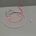 Baderke 2 Set Extra Long 35" Reusable Silicone Straws Compatible with Stanley 40 oz Tumbler Large Water Wine Bottle Flexible Drinking Straws & Cleaning Brushes Tumbler Accessories (Pink,Purple)