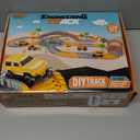 Construction Race Car Track Set for Kids - Flexible Engineering Toys with 2 Electric Cars, Birthday Gift for 3 4 5 6 7 Year Old Boys, DIY Road Games Playset with 220+ PCS