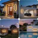 2 Pack 57.0 inch Modern Led Outdoor Wall Light, 3000K-6000K 10%-100% Dimmable Lights for Outside, IP65 Waterproof Wall Sconce Light with Remote Control for Porch,Hallway, Garage,Patio,Stairway,Yard