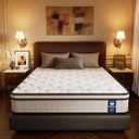 Queen Mattress, 10in Memory Foam Hybrid Mattress, Medium Firm and Individually Pocket Springs - Pressure Relief, CertiPUR-US Certified, Motion Isolation-Extra Edge Support (White, Queen, 10, Inches)