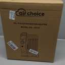 Air Choice 700W Oil Filled Radiator Heater, Oil Heaters for Indoor Use with Adjustable Thermostat & 2 Heat Settings, Overheat Protection, Ultra Quiet, Small Space Heater for Bedroom Office Desk, Black