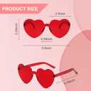 30 Pairs Heart Shaped Sunglasses, Valentine's Day Sunglasses, Candy Color Frameless Heart Glasses, Frameless Hearts Glasses Bulk for Party Favor Valentines Day