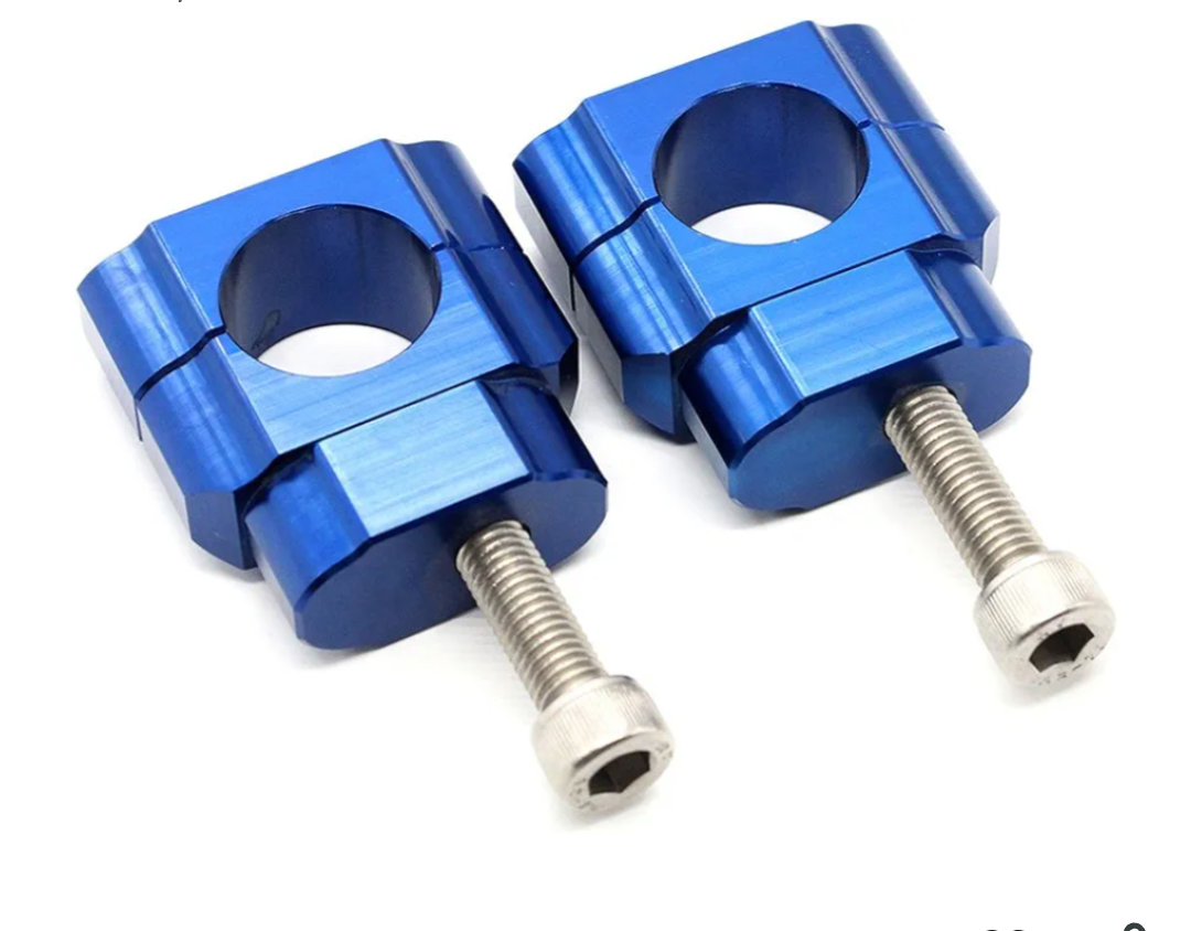 1 1/8" 28mm Universal Motorcycle Dirt Bike ATV Handlebar Risers Mount Clamp Kit Compatible with CR125 CR250 CRF250R CRF250X CRF450R CRF450X XR50 CRF50 CRF110 CRF125, KX250 KX250F KX450F KLX450R