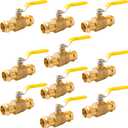 WHK 10 Pack 3/ 4" Press Propress Ball Valve Pro Press Ball Valve Fittings to Press into 3/ 4" Copper（Lead-Free, Pro Press Brass Ball Valve 3/ 4, 10PCS)
