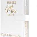 PERSONALIZED Wedding Planner Book and Organizer for The Bride - Faux Leather 'Future Mrs' Wedding Binder I Wedding Planning Book 2026-2027 Checklist Journal I Tissue Wrapped I Perfect Engagement Gift Pink