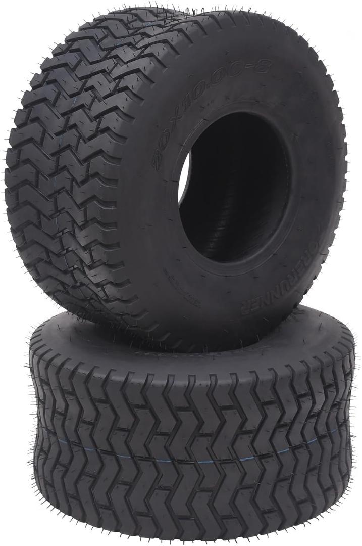 Lawn Mower Tires, 18x8.50-8 Garden Tractor Tires, Utility Golf Cart Turf Tires, 18x8.5x8 Rubber Tire and Wheel for Lawn Mower, Riding Mower, 4PR Tubeless Tires Set of 2