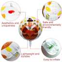 12Pcs 18'' Fall Balloons - Thanksgiving Foil Balloons with Turkey, Maple Leaf Designs for Party Decoration