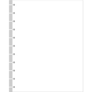 Letter Size Blank Refill Paper, 11-Disc Discbound Blank Paper, 100Sheets / 200Pages TUL Blank Filler Paper, 100gsm White Paper, 8.5'' x 11''