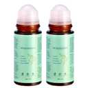 Organic Castor Oil & Frankincense Roll On - 100% Pure Cold-Pressed with Rose Quartz, Firms Skin, Reduces Fine Lines & Hormone Balance for Face, Neck, Abdomen (50ML/1.7OZ, 2PCS)