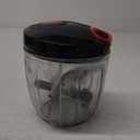 Cambom Manual Food Chopper Vegetable Cutter, Hand String Vegetable Chopper Onions Cutter for Vegetable Fruits Nuts BPA Free Food Safe Material, 900ml Black