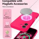 AOTESIER Magnetic for iPhone 16 Case, [Compatible with MagSafe][Camera Protection], Food Grade Silicone Phone Case with [2 Screen Protectors], Anti-Scratch Protective Lining, 6.1inch, Hot Pink