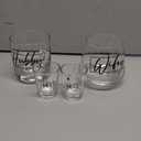 comfit Wedding Gifts 2026, Bridal Shower Gifts, Hubby & Wifey Wine&Whiskey Glass Set, His and Hers Glass, Mr and Mrs Shot Glass, Hubby and Wifey Gift, Anniversary Newlyweds Gifts for Couple