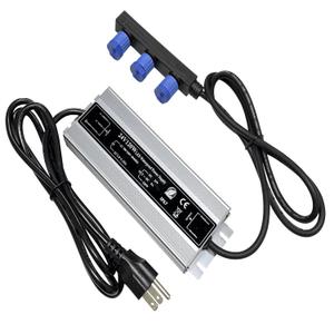 24V Adapter Compatible with Philips Hue Outdoor Low Voltage Lights, 3 Output Waterproof Power Supply 120W Transformer for Lily Spot,Lily XL Calla,Pathway,Impress Pedestal