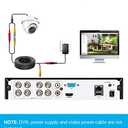 ZOSI 2.0MP HD 1080P 1920TVL Hybrid 4-in-1 TVI CVI AHD 960H CVBS CCTV Dome Security Camera Indoor Outdoor, 80ft Night Vision, IP66 Weatherproof for HD-TVI, AHD, CVI and CVBS/960H Analog DVR(White)