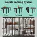 ALLAIBB 40.55" Extra Tall Baby Gate 76.77-84.65" Wide Dog Pet Gate Black | Extra-Tall,Extra-Wide,Pressure/Hardware Mount,More Durable Safety,One-Hand Walk Through,for Indoor,Doorways,Kitchen,Stairs