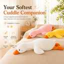 kewo Duck Plush Pillow Stuffed Animal Toy, Cute Giant Goose Plush Duck Stuffed Animal,Super Soft Hugging Pillow for Kids Bedding (Yellow,25.5 in)…