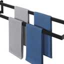 Alise Double Towel Bar 32", SUS304 Stainless Steel Towel Racks for Bathroom Wall Mounted, Space Saving Bathroom Towel Holder, Long Towel Hanger, Matte Black