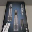 Wireless Microphone, Dual Handheld Dynamic Mic with Rechargeable Receiver, 40H Duration, 200ft Range, Plug and Play, Karaoke Microphone for Singing, Karaoke, Meeting, Church, Wedding (Silver)