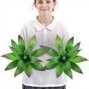 Velener Artificial Outdoor Agave Plant - Small Size UV Resistant Fake Agave Plants for Indoor and Outdoor Decor(Purple, 14 Inch)-2 Pack