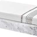 Sumnacon Bathroom Napkin Holder Countertop Stylish Napkin Holders for Paper Napkins Hand Towels Bathrooms Guest Towel Holder Marble Flat Napkin Holder for Vanity Back of Toilet Dining Table Kitchen (Gray)