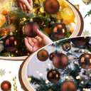 24 Pcs Brown Christmas Ball Ornaments 2.4 Inch Glitter Matte Shiny Chocolate Xmas Baubles Rustic Neutral Farmhouse Xmas Tree Hanging Decorations Modern Christmas Home Decor for Tree Holiday