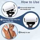 Lotion Applicator for Back, Back Lotion Applicator for Women, Elderly with 3PCS Replacement Foam Rollers, 18.31'' Back Sunscreen Applicator, Apply Skin Moisturizer, Cream, Ointment, Oil, Self Tanner