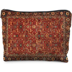 Vintage Boho Tribal Makeup Bag, Traditional Red Rug Style Makeup Bag, Vintage Retro Ethnic Pattern Cosmetic Bag Gifts for Women Friends