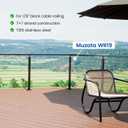 Muzata 600 ft 1/8" Black Stainless Steel Cable Railing System Hardware T316 Stainless Steel Wire Rope 7x7 Strands 1800 lb Breaking Strength Black Cable Railing Kit for Indoor Outdoor WR19